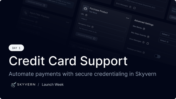 Surprise Launch Week - Day 1 - Credit Card Support